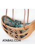 Ata rattan ethnic design with coconut wood